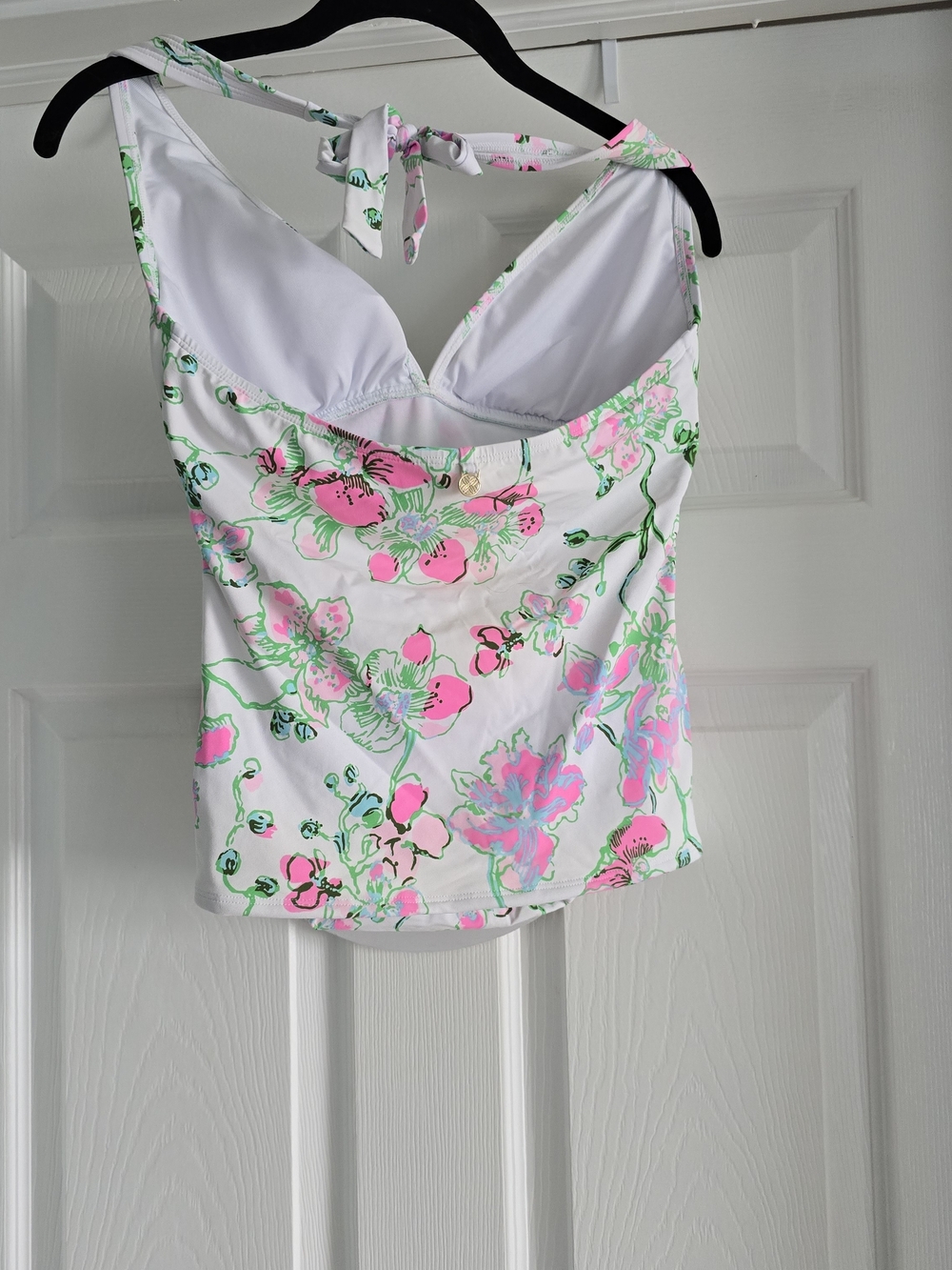 Lilly Pulitzer Jamilla Tankini with Pink and Green Accents - Picture 3 of 4